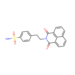 NS(=O)(=O)c1ccc(CCN2C(=O)c3cccc4cccc(c34)C2=O)cc1 ZINC000004031812