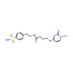 NS(=O)(=O)c1ccc(CCNC(=O)CCCNc2ccn(O)c(=O)n2)cc1 ZINC000049046920