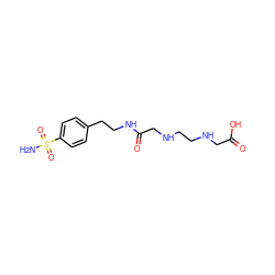 NS(=O)(=O)c1ccc(CCNC(=O)CNCCNCC(=O)O)cc1 ZINC000022925380