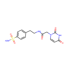 NS(=O)(=O)c1ccc(CCNC(=O)Cn2ccc(=O)[nH]c2=O)cc1 ZINC000015514075