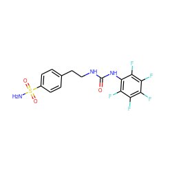 NS(=O)(=O)c1ccc(CCNC(=O)Nc2c(F)c(F)c(F)c(F)c2F)cc1 ZINC000013561070