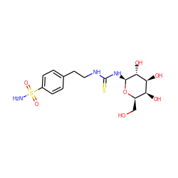 NS(=O)(=O)c1ccc(CCNC(=S)N[C@@H]2O[C@H](CO)[C@H](O)[C@H](O)[C@H]2O)cc1 ZINC000073333882