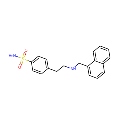 NS(=O)(=O)c1ccc(CCNCc2cccc3ccccc23)cc1 ZINC000019871822