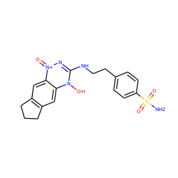 NS(=O)(=O)c1ccc(CCNc2n[n+](=O)c3cc4c(cc3n2O)CCC4)cc1 ZINC001772640943