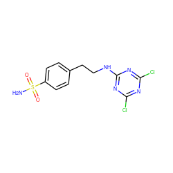 NS(=O)(=O)c1ccc(CCNc2nc(Cl)nc(Cl)n2)cc1 ZINC000028388510