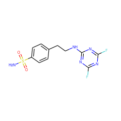 NS(=O)(=O)c1ccc(CCNc2nc(F)nc(F)n2)cc1 ZINC000096940377