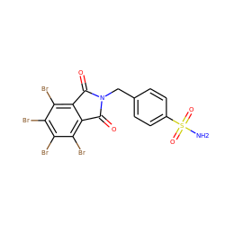 NS(=O)(=O)c1ccc(CN2C(=O)c3c(Br)c(Br)c(Br)c(Br)c3C2=O)cc1 ZINC000096934392