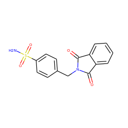 NS(=O)(=O)c1ccc(CN2C(=O)c3ccccc3C2=O)cc1 ZINC000001859177