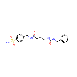 NS(=O)(=O)c1ccc(CNC(=O)CCCNC(=O)NCc2ccccc2)cc1 ZINC000299821098