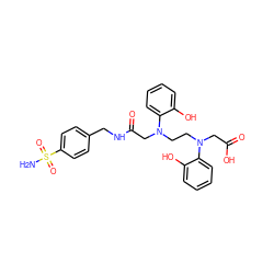 NS(=O)(=O)c1ccc(CNC(=O)CN(CCN(CC(=O)O)c2ccccc2O)c2ccccc2O)cc1 ZINC000029246604