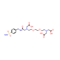 NS(=O)(=O)c1ccc(CNC(=O)CN(CCOCCOCCN(CC(=O)O)CC(=O)O)CC(=O)O)cc1 ZINC000029245807