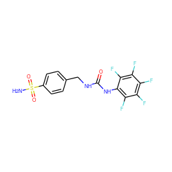 NS(=O)(=O)c1ccc(CNC(=O)Nc2c(F)c(F)c(F)c(F)c2F)cc1 ZINC000013561069