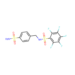 NS(=O)(=O)c1ccc(CNS(=O)(=O)c2c(F)c(F)c(F)c(F)c2F)cc1 ZINC000013835296