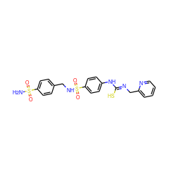 NS(=O)(=O)c1ccc(CNS(=O)(=O)c2ccc(N/C(S)=N/Cc3ccccn3)cc2)cc1 ZINC000028524332