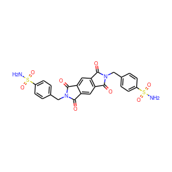 NS(=O)(=O)c1ccc(Cn2c(=O)c3cc4c(=O)n(Cc5ccc(S(N)(=O)=O)cc5)c(=O)c4cc3c2=O)cc1 ZINC001772573678