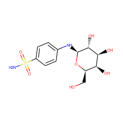 NS(=O)(=O)c1ccc(N[C@@H]2O[C@H](CO)[C@H](O)[C@H](O)[C@H]2O)cc1 ZINC000013588534