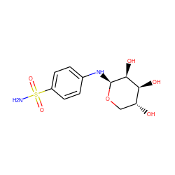 NS(=O)(=O)c1ccc(N[C@@H]2OC[C@@H](O)[C@H](O)[C@@H]2O)cc1 ZINC000095554260