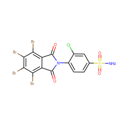 NS(=O)(=O)c1ccc(N2C(=O)c3c(Br)c(Br)c(Br)c(Br)c3C2=O)c(Cl)c1 ZINC000096934389