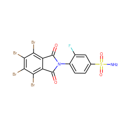 NS(=O)(=O)c1ccc(N2C(=O)c3c(Br)c(Br)c(Br)c(Br)c3C2=O)c(F)c1 ZINC000096934388