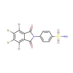 NS(=O)(=O)c1ccc(N2C(=O)c3c(Br)c(Br)c(Br)c(Br)c3C2=O)cc1 ZINC000096934391