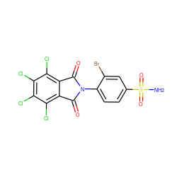 NS(=O)(=O)c1ccc(N2C(=O)c3c(Cl)c(Cl)c(Cl)c(Cl)c3C2=O)c(Br)c1 ZINC000096916696