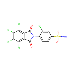 NS(=O)(=O)c1ccc(N2C(=O)c3c(Cl)c(Cl)c(Cl)c(Cl)c3C2=O)c(Cl)c1 ZINC000096916694