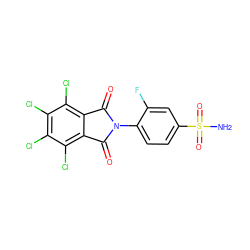 NS(=O)(=O)c1ccc(N2C(=O)c3c(Cl)c(Cl)c(Cl)c(Cl)c3C2=O)c(F)c1 ZINC000096916692