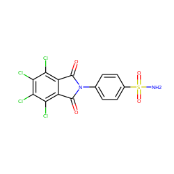 NS(=O)(=O)c1ccc(N2C(=O)c3c(Cl)c(Cl)c(Cl)c(Cl)c3C2=O)cc1 ZINC000096910269