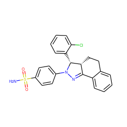 NS(=O)(=O)c1ccc(N2N=C3c4ccccc4CC[C@H]3[C@H]2c2ccccc2Cl)cc1 ZINC000299866375