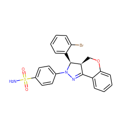 NS(=O)(=O)c1ccc(N2N=C3c4ccccc4OC[C@@H]3[C@@H]2c2ccccc2Br)cc1 ZINC000299865379