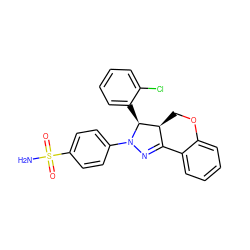 NS(=O)(=O)c1ccc(N2N=C3c4ccccc4OC[C@@H]3[C@@H]2c2ccccc2Cl)cc1 ZINC000299861967