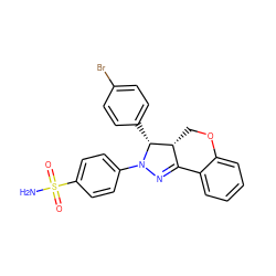 NS(=O)(=O)c1ccc(N2N=C3c4ccccc4OC[C@H]3[C@H]2c2ccc(Br)cc2)cc1 ZINC000299868809