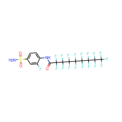 NS(=O)(=O)c1ccc(NC(=O)C(F)(F)C(F)(F)C(F)(F)C(F)(F)C(F)(F)C(F)(F)C(F)(F)C(F)(F)F)c(F)c1 ZINC000034718141