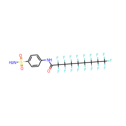 NS(=O)(=O)c1ccc(NC(=O)C(F)(F)C(F)(F)C(F)(F)C(F)(F)C(F)(F)C(F)(F)C(F)(F)C(F)(F)F)cc1 ZINC000034717914