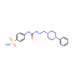 NS(=O)(=O)c1ccc(NC(=O)NCCN2CCN(c3ccccc3)CC2)cc1 ZINC000106058499