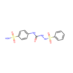 NS(=O)(=O)c1ccc(NC(=O)NNS(=O)(=O)c2ccccc2)cc1 ZINC000299832107