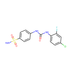 NS(=O)(=O)c1ccc(NC(=O)Nc2ccc(Cl)cc2F)cc1 ZINC000020478477