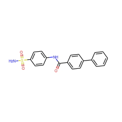 NS(=O)(=O)c1ccc(NC(=O)c2ccc(-c3ccccc3)cc2)cc1 ZINC000001234445