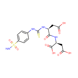 NS(=O)(=O)c1ccc(NC(=S)N[C@@H](CC(=O)O)C(=O)N[C@@H](CC(=O)O)C(=O)O)cc1 ZINC000013835669