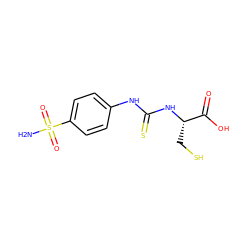 NS(=O)(=O)c1ccc(NC(=S)N[C@@H](CS)C(=O)O)cc1 ZINC000013835656