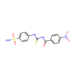 NS(=O)(=O)c1ccc(NC(=S)NC(=O)c2ccc([N+](=O)[O-])cc2)cc1 ZINC000012494870