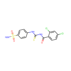 NS(=O)(=O)c1ccc(NC(=S)NC(=O)c2ccc(Cl)cc2Cl)cc1 ZINC000005581004