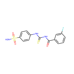 NS(=O)(=O)c1ccc(NC(=S)NC(=O)c2cccc(F)c2)cc1 ZINC000014257738