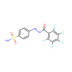 NS(=O)(=O)c1ccc(NNC(=O)c2c(F)c(F)c(F)c(F)c2F)cc1 ZINC000013835312