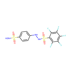 NS(=O)(=O)c1ccc(NNS(=O)(=O)c2c(F)c(F)c(F)c(F)c2F)cc1 ZINC000013835295