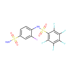 NS(=O)(=O)c1ccc(NS(=O)(=O)c2c(F)c(F)c(F)c(F)c2F)c(I)c1 ZINC000027520439