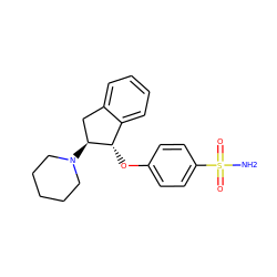 NS(=O)(=O)c1ccc(O[C@H]2c3ccccc3C[C@@H]2N2CCCCC2)cc1 ZINC000147776618