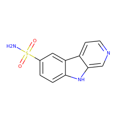 NS(=O)(=O)c1ccc2[nH]c3cnccc3c2c1 ZINC000084670162