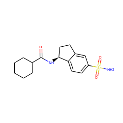 NS(=O)(=O)c1ccc2c(c1)CC[C@@H]2NC(=O)C1CCCCC1 ZINC000013686393