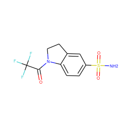 NS(=O)(=O)c1ccc2c(c1)CCN2C(=O)C(F)(F)F ZINC000040216671